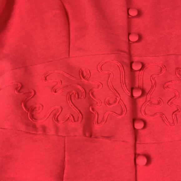 Vintage 90s DJI pink button down secretary sheath dress, 9/10 - Picture 6 of 9